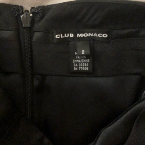Club monaco black velvet pencil skirt, size 2 - Picture 4 of 5